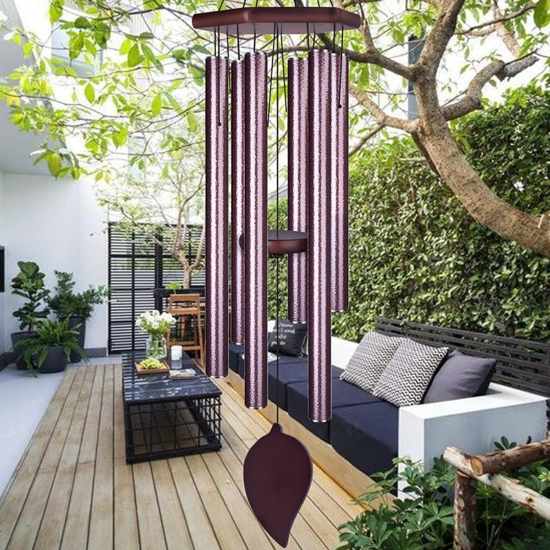 TESECU Sympathy Wind Chimes for Outside Deep Tone, Memorial Loss of a Loved, Large Wind Chimes with 6 Thicken Tubes & Hook, Outdoor Gifts Mother, Garden Decor - Image 1